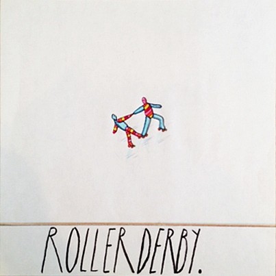 Eric Lebofsky (LA)
Roller Derby, 2005
LEB075
ink, colored pencil on paper, 10 x 10  inches