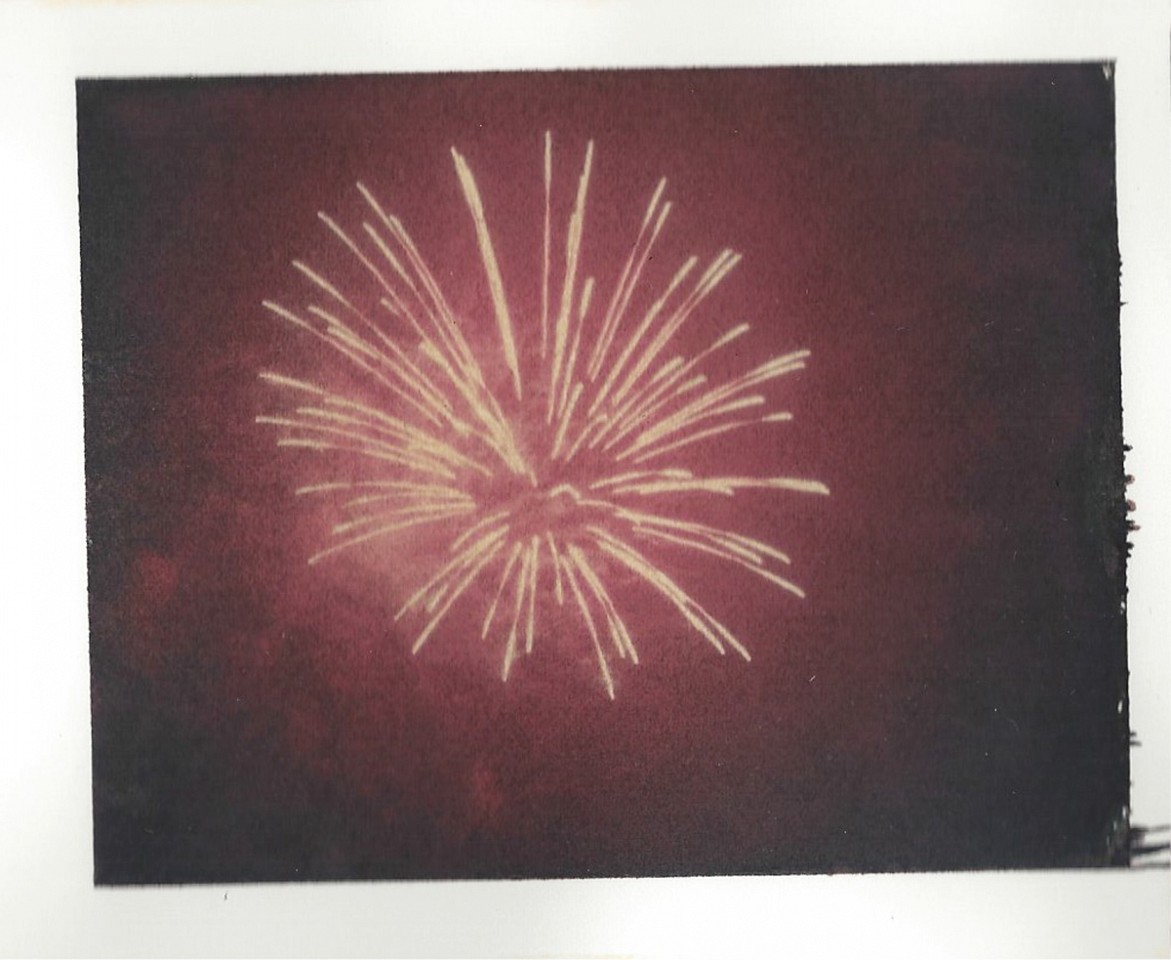 John Huggins (LA)
Fireworks, 2007
HUGG335
polaroid transfer, 3 1/2 x 4 1/2 inch image. 13 x 14 inch mat
