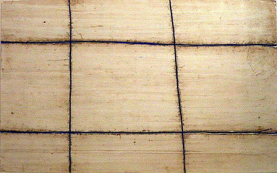 Don Maynard (LA)
Blue Grid, 2007
MAY218b
encaustic, 20 x 26 inch paper / 8 x 16 inch image