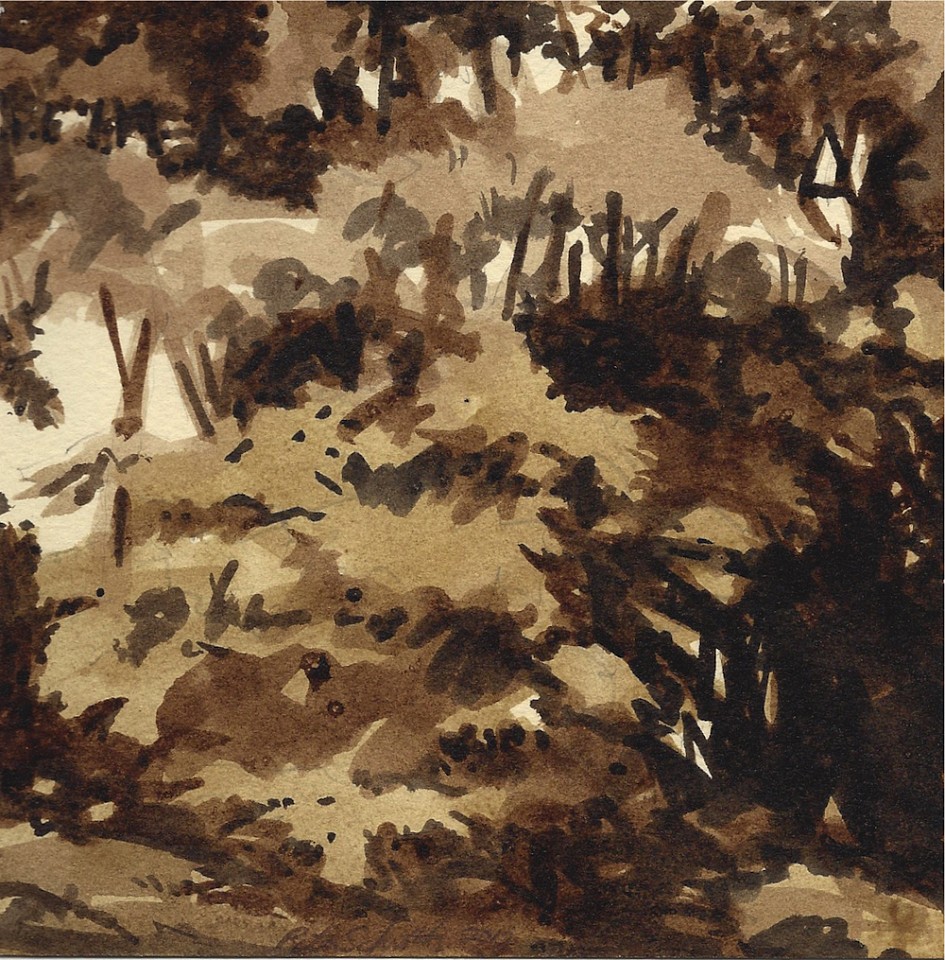Peter Schroth
Sienna Landscape #7, 2012
SCHR698
plein air wash drawing, 12 x 10 inches paper / 6 x 6 inches image