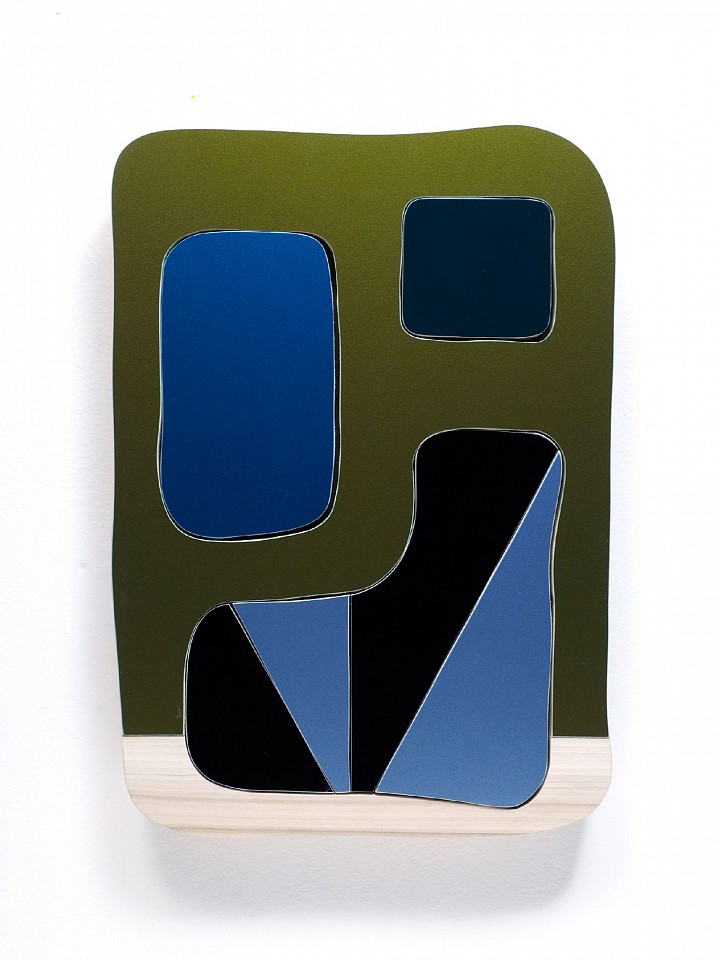 Andrew Zimmerman (LA)
Blues in Green, 2022
ZIM949
Automotive paint on wood, 15 3/4 x 11 x 1 3/4 inches