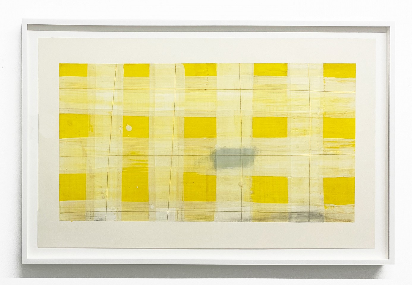 Don Maynard
Yellow Grid with Smoke, 2021
MAY416
encaustic on paper, 20 x 33 inches paper / 15 x 29 inches image / 23 1/4 x 35 3/4 inches framed
