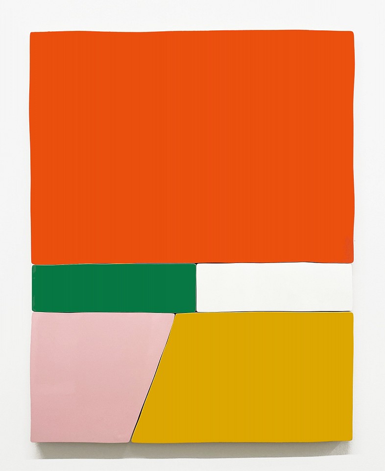 Andrew Zimmerman
Red Over Green, Yellow, White and Pink, 2024
ZIM1132
Automotive paint on wood, 55 x 40 x 1 1/2 inches