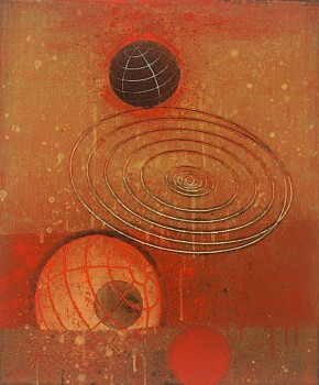 Larry Brown -&nbsp;Mind and Matter, 2005 oil and acrylic on panel 18 x 15 inches BRN162