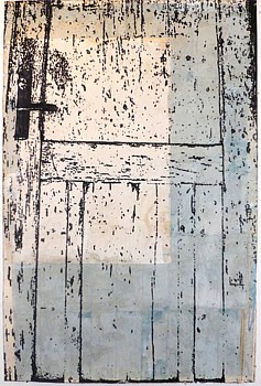 Work: Door, 2009 mixed media on silk 62 x 40 inches BROD150