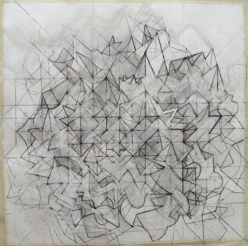Celia Gerard
Khechara, 2007
GER002
charcoal, red chalk, casein on paper, 40 x 40 inches
