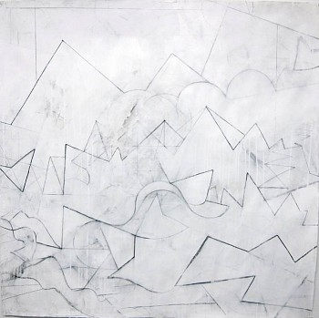 Work: Celia Gerard Writ in Water, 2011 mixed media on paper 42 1/2 x 42 1/2 inches framed GER049