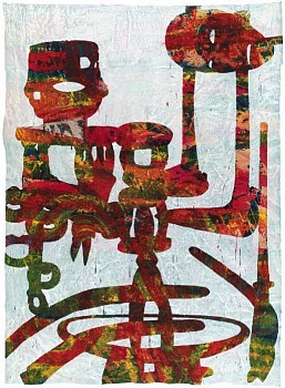 Work: Primal Ambiguity, 2009 acrylic, tempera, and gesso on cloth 67 3/4 x 49 3/4 inches JOS123