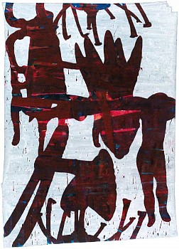Work: History of a Persistent Absence, 2009 acrylic, tempera, and gesso on cloth 68 1/4 x 49 5/8 inches JOS126