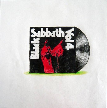 Eric Lebofsky -&nbsp;Black Sabbath, 2011 colored pencil on paper 9 3/4 x 9 3/4 inches LEB116