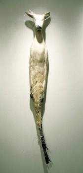 Work:&nbsp;Oh Deer, 2005-2007 marble mix, willow, and pigment 60 x 12 x 8 inches ROSEN147