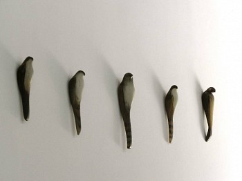 Work:&nbsp;Accipiter Series Installation, 2010 hand blown pigmented glass ROSEN198