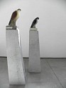 Jane Rosen, Monk Birds Installation
2010, hand blown pigmented glass and limestone