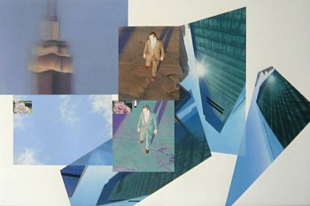 Robert Schmid -&nbsp;2 Different Rose, 2010 acrylic on paper 33 x 47 3/4 inches SCHM176