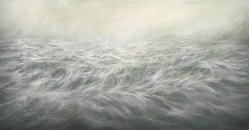 MaryBeth Thielhelm (LA) - Grey Sea, 2009 oil on panel 8 x 15 inches THIEL649