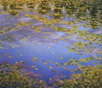 Mark di Vincenzo -&nbsp;Persia Blue, 2011 oil on canvas 36 x 42 inches VIN153