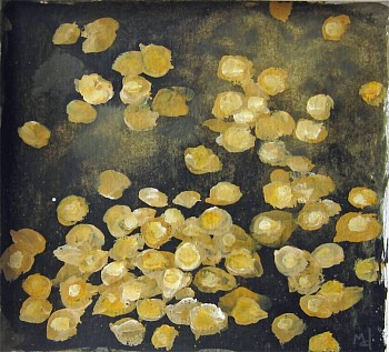 Mark di Vincenzo -&nbsp;Heart, 2003 gouache on paper 3 3/4 x 4 1/8 inch image / 12 x 12 inch matte VIN158