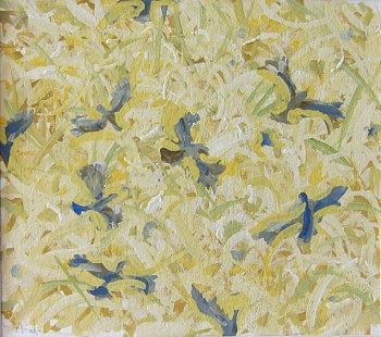 Mark di Vincenzo -&nbsp;Birds and Corn, 2006 gouache on paper 4 5/16 x 4 7/8 inch image / 13 x 13 inch matte VIN164