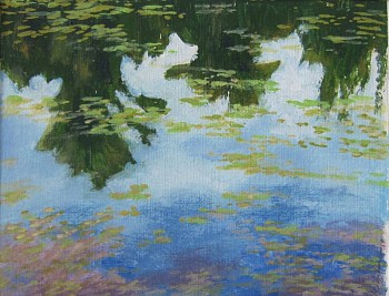 Mark di Vincenzo -&nbsp;Painting Study, 2010 oil on linen paper 4 3/8 x 6 inch image / 13 x 14 inch matte VIN167