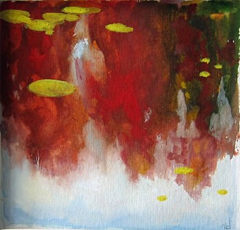 Mark di Vincenzo -&nbsp;Brooklyn, 2003 gouache on paper 3 15/16 x 4 1/8 inch image / 12 x 12 inch matte VIN159