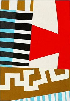 Peter Zaleski -&nbsp;Red Yard, 2012 monoprint 22 x 15.5 inch image / 
33 x 26 inch paper ZAL357