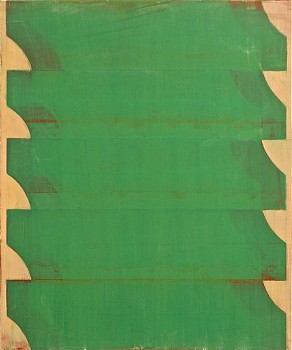 Tad Wiley - Untitled #8 (Spring by Degrees), 2004-2005 enamel and varnish on wood panel 19 x 16 inches Wile078