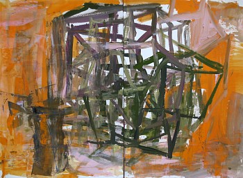 Work:&nbsp;Opus Incertum 3, 2013 acrylic on paper 20 x 28 inches MUIR128