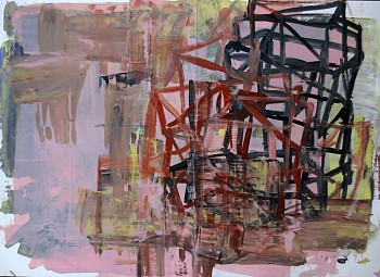 Work:&nbsp;Opus Incertum 4, 2012 acrylic on paper 20 x 28 inches MUIR153