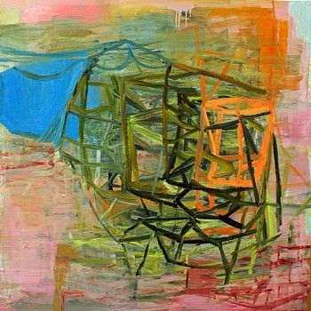 Work:&nbsp;The Object of My Affection, 2013 oil on canvas 46 x 46 inches MUIR136