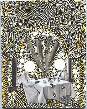 Work:&nbsp;Roz Leibowitz The Midnight Dream, 2009 ink and collage on board 9 x 7 inch paper, 14 1/2 x 12 1/4 inch frame LEIB093