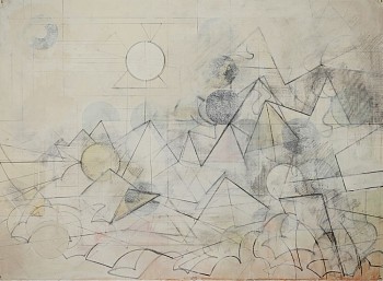 Work:&nbsp;Sea Change II, 2013 mixed media on handmade watercolor paper 22 x 30 inches/ 27.5 x 35 inches framed GER053