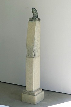 Jane Rosen (LA) - Last Skyscraper, 2012 kiln cast glass, pigmented limestone, and marble 65 x 14 x 24 inches ROSEN245