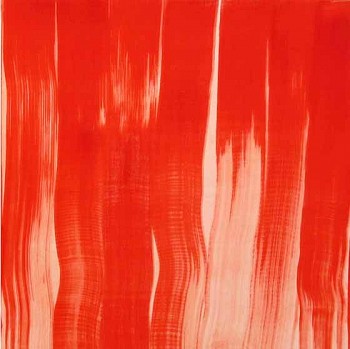 Karen J. Revis - Tomato Red 1, 2011 silkscreen monoprint 26 x 26 inches paper, 20 x 20 inches image REV235