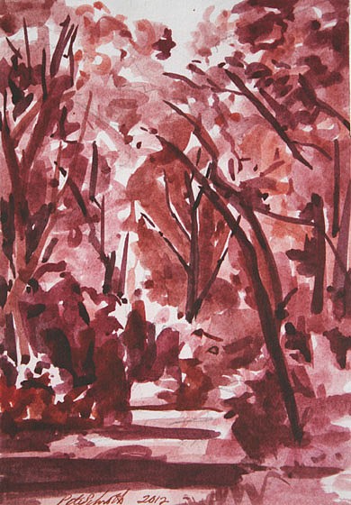 Peter Schroth
Wood 2
SCHR690
plein air wash drawing, 12 x 10 inches paper / 6.5 x 4.5 inches image