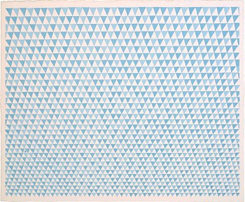 Sara Eichner - blue flags gouache on watercolor paper 14 x 17 inches EICH309