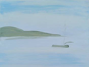 Work:&nbsp;Kathryn Lynch (LA) Mountain, Boat and Sea, 2015 oil on panel 12 x 16 inches lyn560