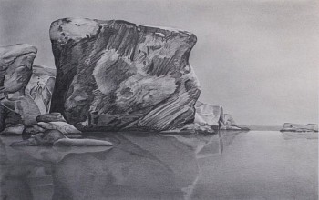 Clay Wagstaff (LA) - Coast No. 40, 2015 graphite on paper 24 x 38 1/2 inches WAG317