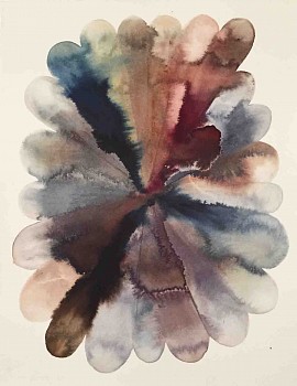 Work: Fugitive, 2015 ink on silk 30 x 22 inches,paper / 21 x 14 inches, image SANCH376