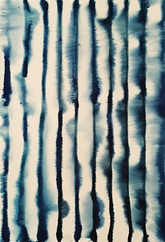 Work: Color Abstract #10, 2014 ink on silk 21 x 14 inch image/30 x 22 inch paper SANCH302