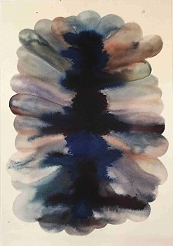 Work: Fugitive 11, 2015 ink on silk 21 x 14 inch image/30 x 22 inch paper SANCH366