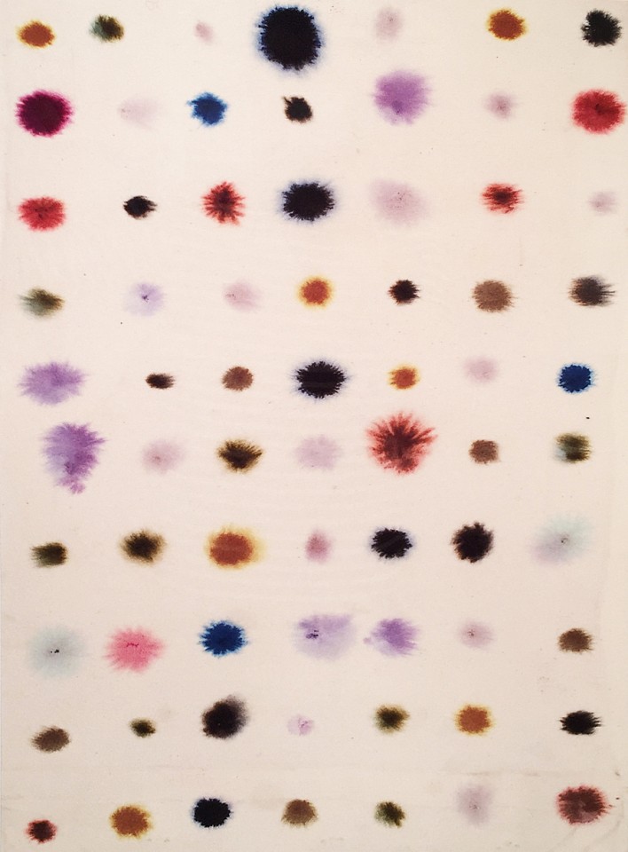 Lourdes Sanchez
abstract dots small, 2014
SANCH222
ink on silk, 33 x 35 inches framed / 21 x 14 inch image + Frame is $400