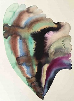 Work: Merengue 1, 2015 ink on silk 30 x 22 inches paper / 19 x 14 inches image SANCH416