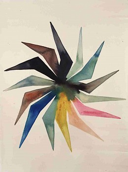 Work: Untitled, 2015 ink on silk 18 3/4 x 14 inch image/30 x 22 inch paper SANCH412