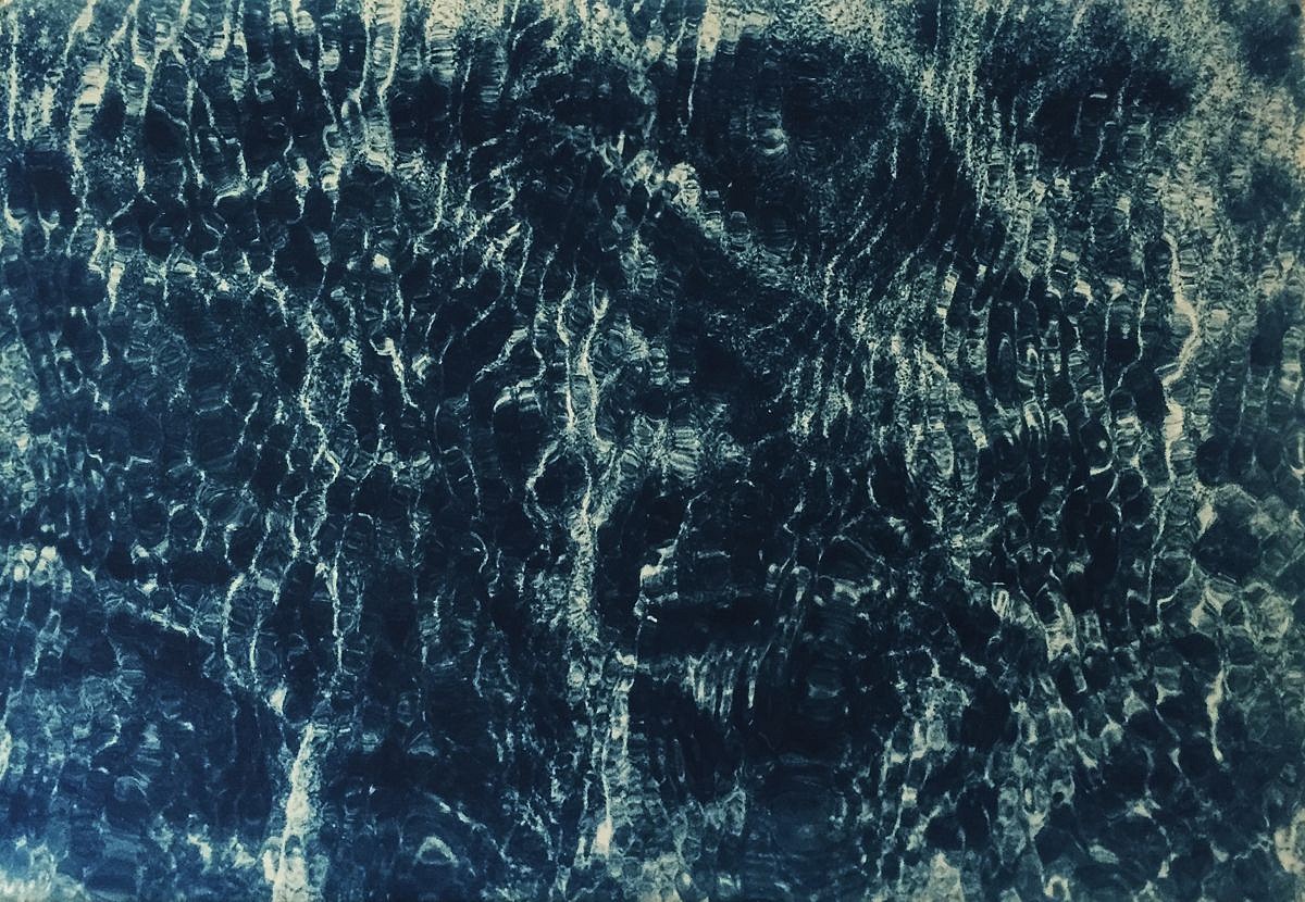 Thomas Hager
Abstract Water - 1, 1/12, 2015
HAG556
cyanotype, 29 1/2 x 41 1/2 inches full bleed