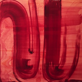 Karen J. Revis - Tomato Red 2, 2015 silkscreen monoprint 20 x 20 inch image / 26 x 26 inch paper REV317