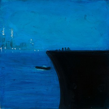 Work: Queen Mary in Blue, 2016 oil on panel 10 x 10 inches lyn637
