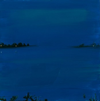 Work: Blue Bay, 2016 oil on panel 18 x 18 inches lyn638