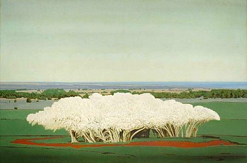 Clay Wagstaff -&nbsp;The Circle No. 6, 2011 oil on canvas 48 x 72 inches WAG208