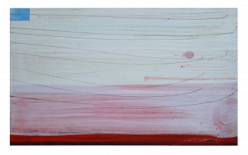 Don Maynard -&nbsp;Patch of Blue, 2016 encaustic 20 x 26 inches paper / 10 x 16 inches image MAY375