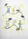 Susan Graham, Toile Print 4
2014, chine colle paper cut out on cotton paper